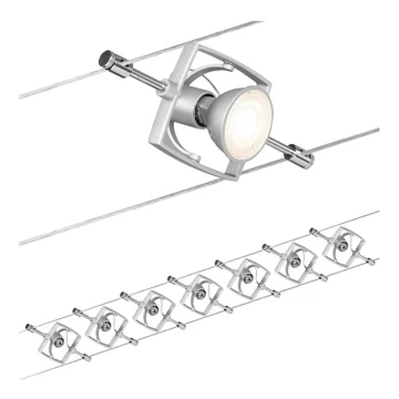 SET 7x lustră pe cablu GU5,3/10W MAC 230V crom Paulmann 94152