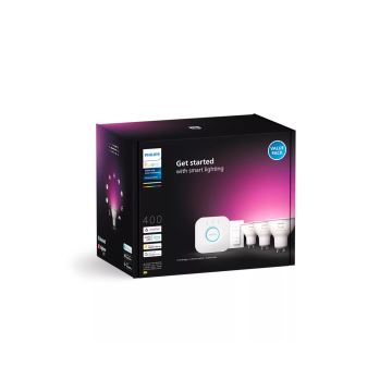 Set de bază Philips Hue WHITE AND COLOR AMBIANCE 3xGU10/4,2W/230V 2000-6500K + dispozitiv de conectare