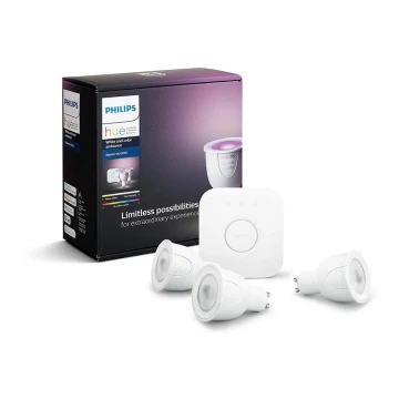 Set de bază Philips Hue WHITE AND COLOR AMBIANCE 3xGU10/6,5W/230V 2000-6500K