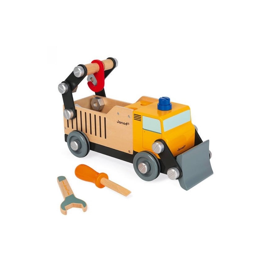 Set de construcție din lemn BRICOKIDS camion Janod