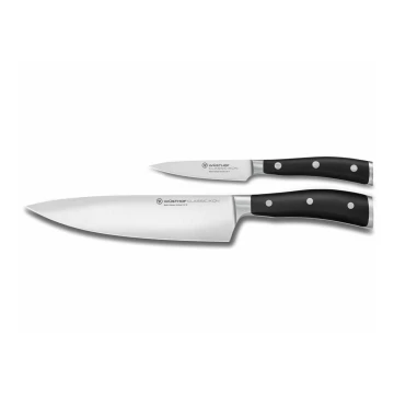 Set de cuțite de bucătărie CLASSIC IKON 2 buc. negru Wüsthof