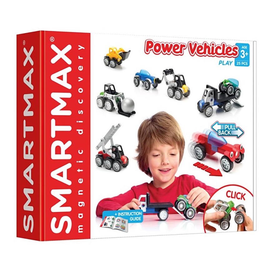 Set de mașini magnetice 25 buc. Smartmax