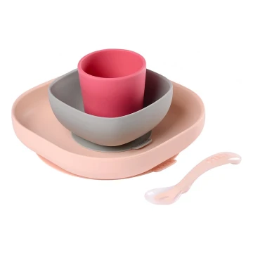 Set de vase pentru copii Pink 4 buc. Beaba