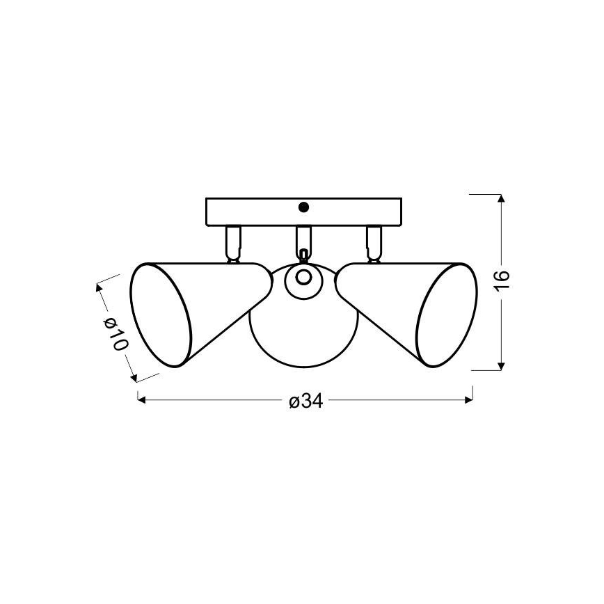 Spot AMOR 3xE14/40W/230V galben