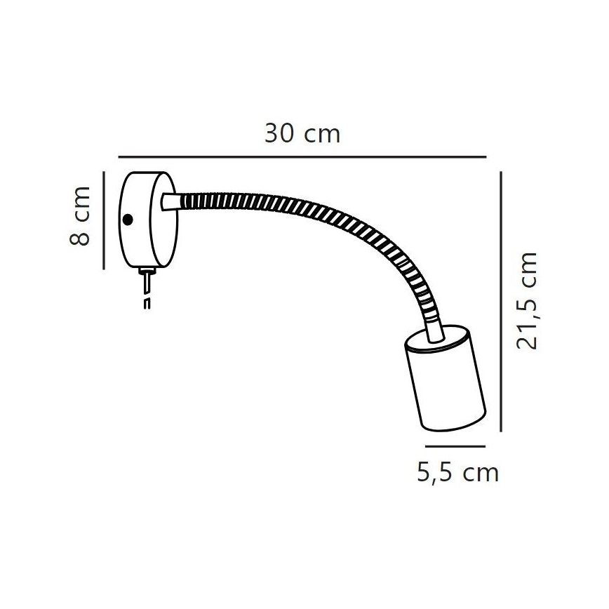 Spot flexibil de perete Nordlux EXPLORE 1xGU10/7W/230V negru