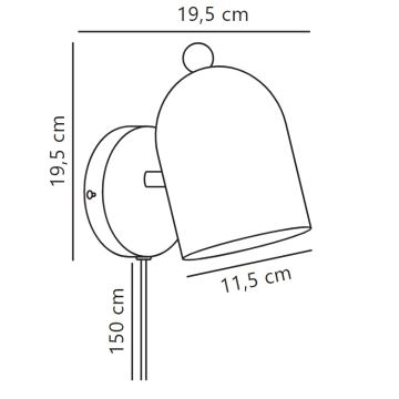 Spot de perete Nordlux GASTON 1xE27/15W/230V alb