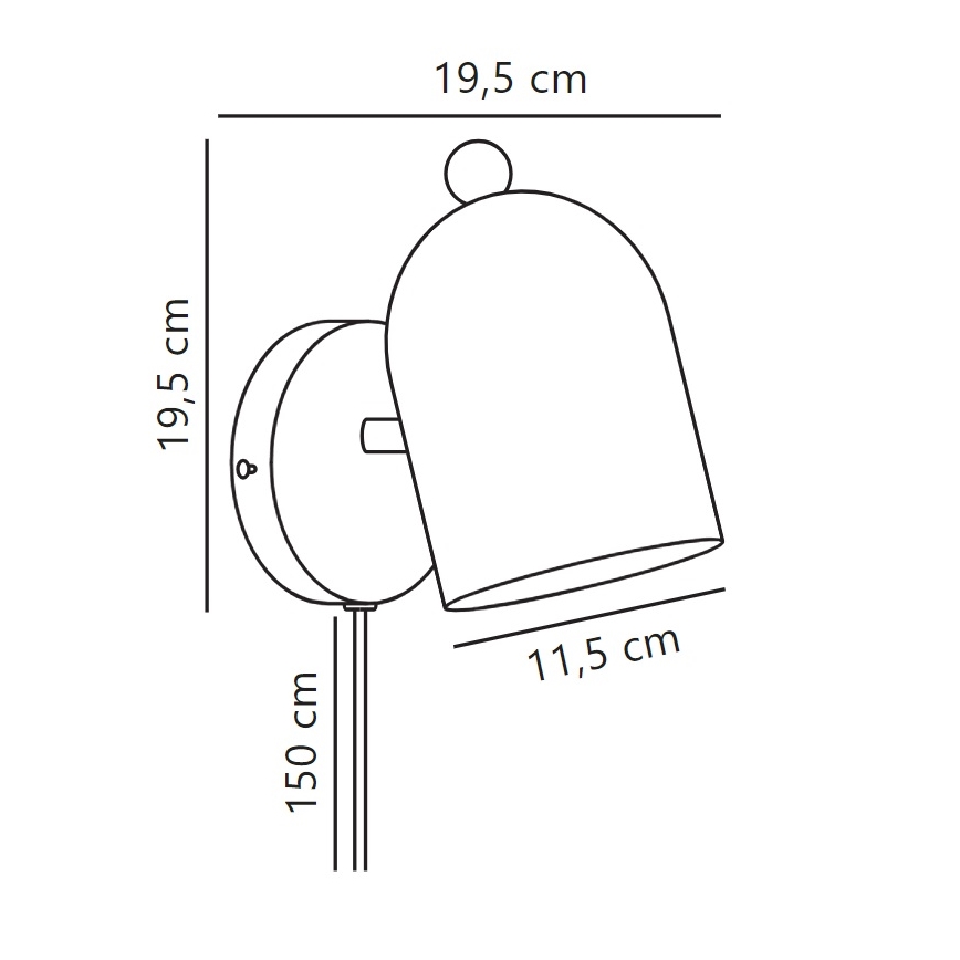 Spot de perete Nordlux GASTON 1xE27/15W/230V alb