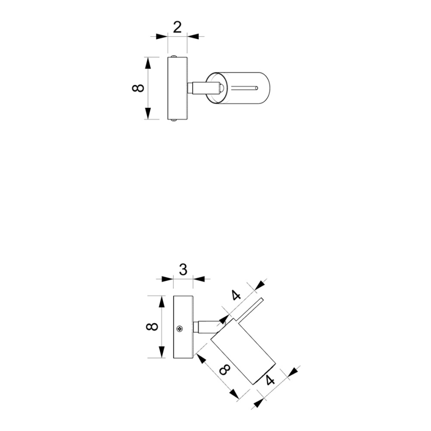 Spot de perete PRESTON 1xGU10/40W/230V albastru