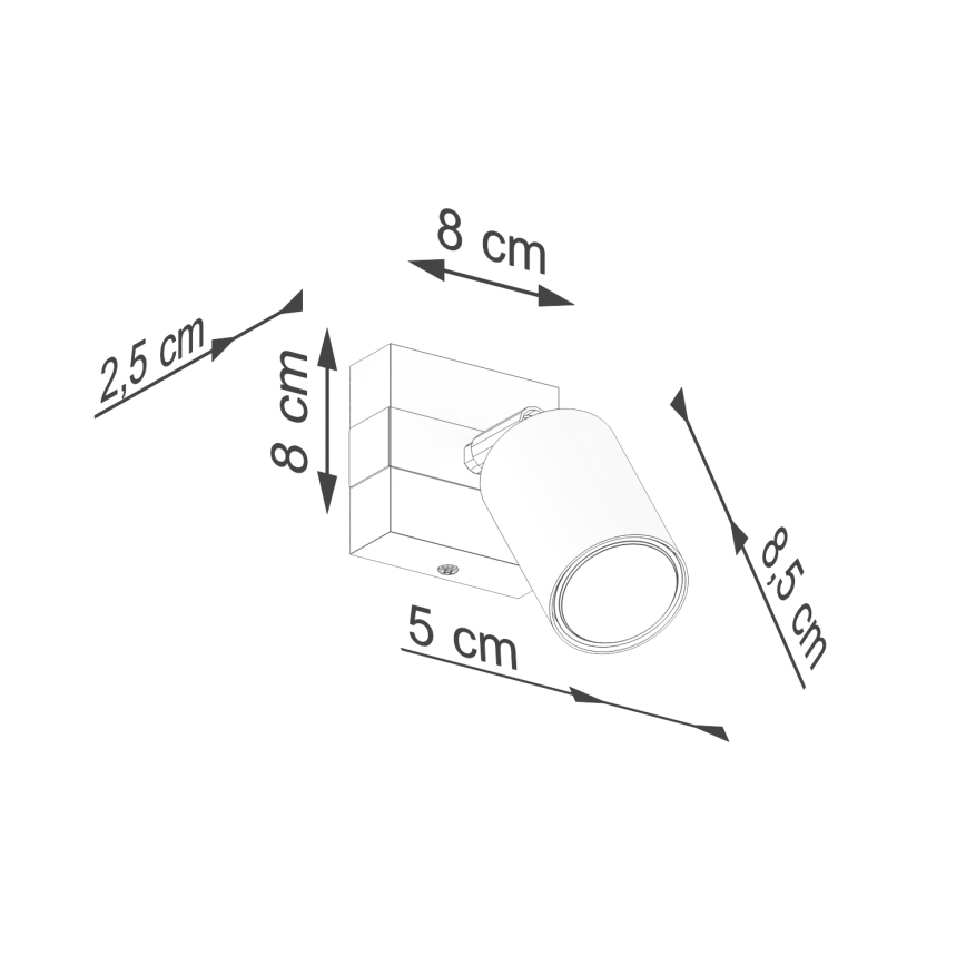 Spot de perete FAGER 1xGU10/10W/230V negru