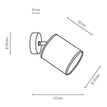 Spot de perete APRILLIA 1xE27/25W/230V alb stejar – certificat FSC