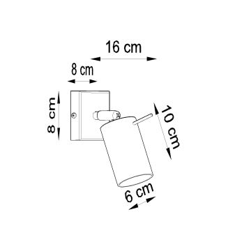 Spot LED de perete ASMUS 1xGU10/7W/230V negru Brilagi