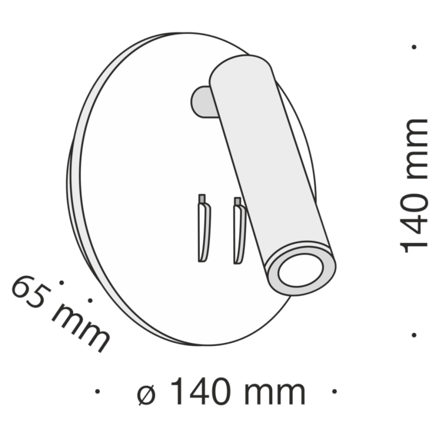 Spot LED de perete Maytoni C176-WL-01-6W-W IOS LED/9W/230V alb