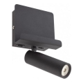 Spot LED de perete PANEL LED/3,5W/230V USB negru Redo 01-3084