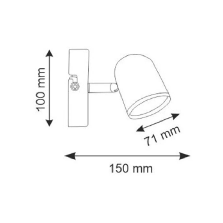 Spot LED de perete RAWI LED/4,2W/230V negru