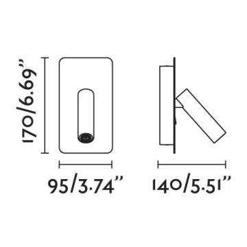 Spot LED de perete SUAU LED/3W/230V crom mat FARO 62126