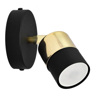 Spot LED de perete TUBSSON 1xGU10/4,8W/230V negru/auriu