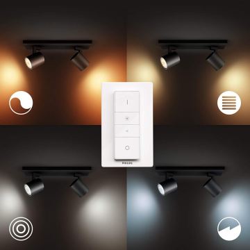 Spot LED dimabil Hue RUNNER 2xGU10/5W/230V Philips + telecomandă