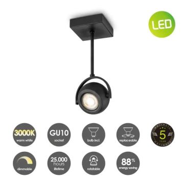 Spot LED dimabil NOP 1xGU10/5,8W/230V negru