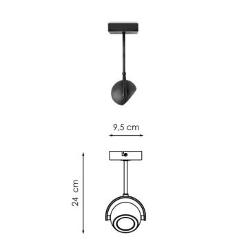 Spot LED dimabil NOP 1xGU10/5,8W/230V negru