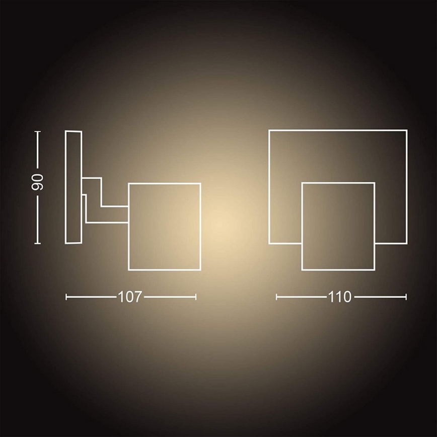 Spot LED dimabil Philips Hue RUNNER 1xGU10/4,2W/230V 2200-6500K negru