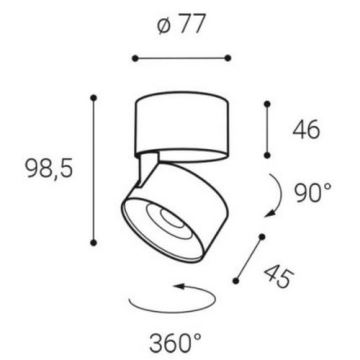 Spot LED LED2 KLIP ON LED/11W/230V alb