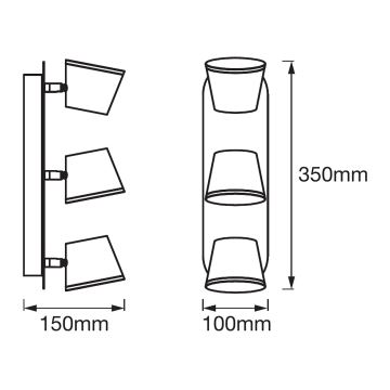 Spot LED pentru baie Ledvance SPOT 3xLED/7W/230V IP44 3000/4000K CRI 90 Ra