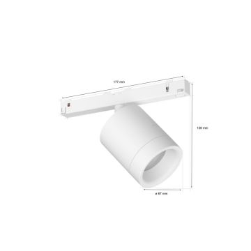 Spot LED RGB dimabil pentru sistem pe șină Hue PERIFO LED RGB/5,2W/24V 2000-6500K Philips