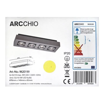 Spot LED VINCE 4xGU10/5W/230V Arcchio