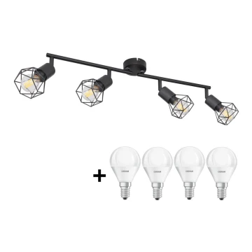 Spot LED XARA 4xE14/5W/230V negru Globo