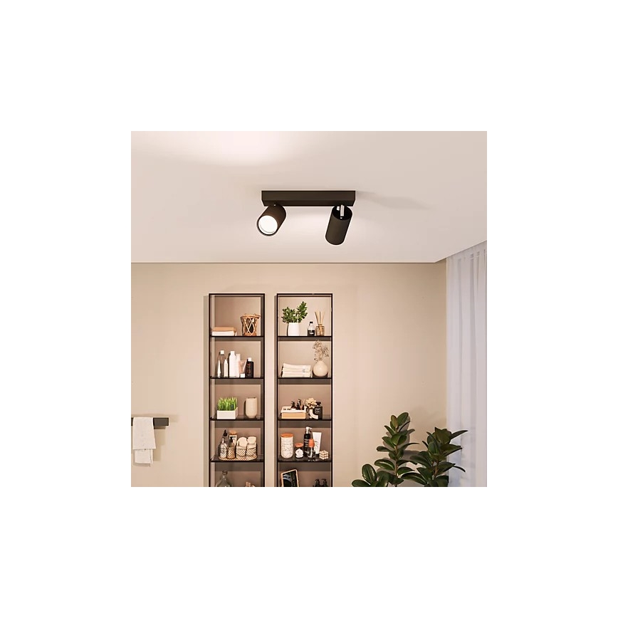 Spot pentru baie Philips IDRIS 2xGU10/5W/230V IP44 negru