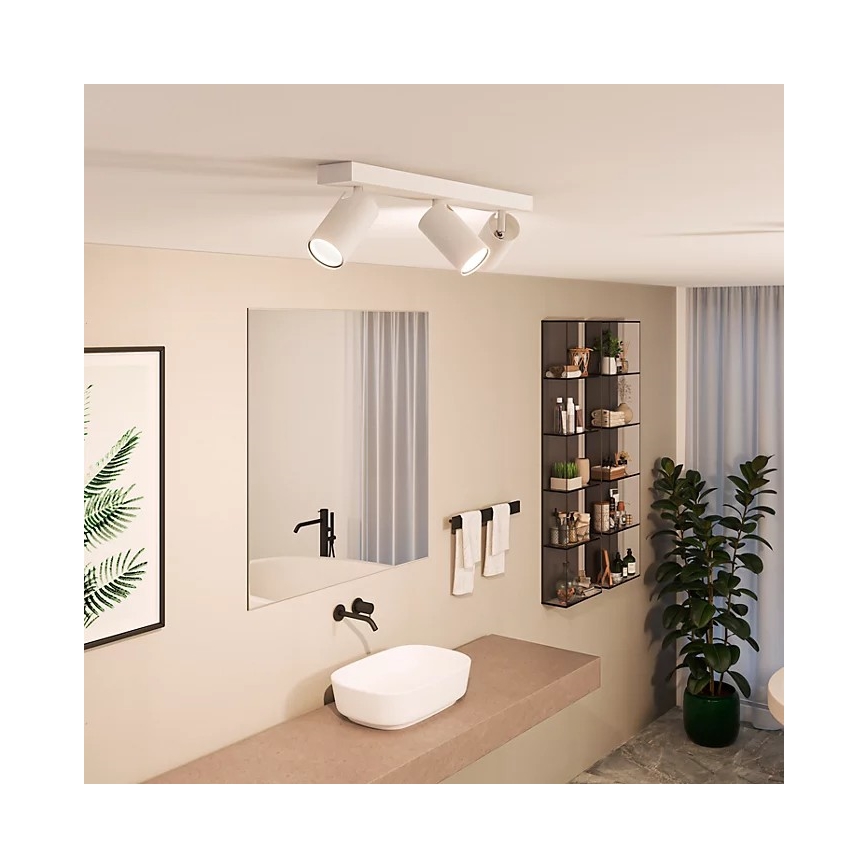 Spot pentru baie Philips IDRIS 3xGU10/5W/230V IP44 alb