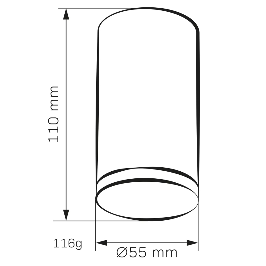 Spot pentru baie TURYN 1xGU10/10W/230V IP44 negru