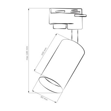 Spot pentru sistem de șină MARIBEL 1xGU10/10W/230V negru