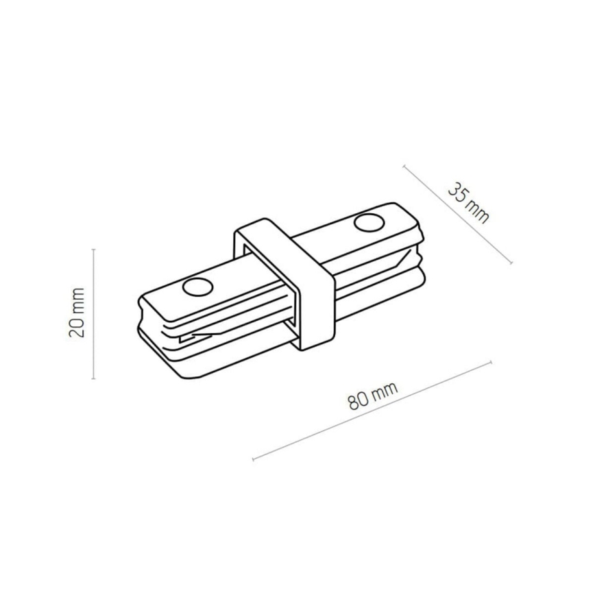 Spot pentru sistem de șină Zuma Line 6xGU10/10W/230V alb + accesorii de șină