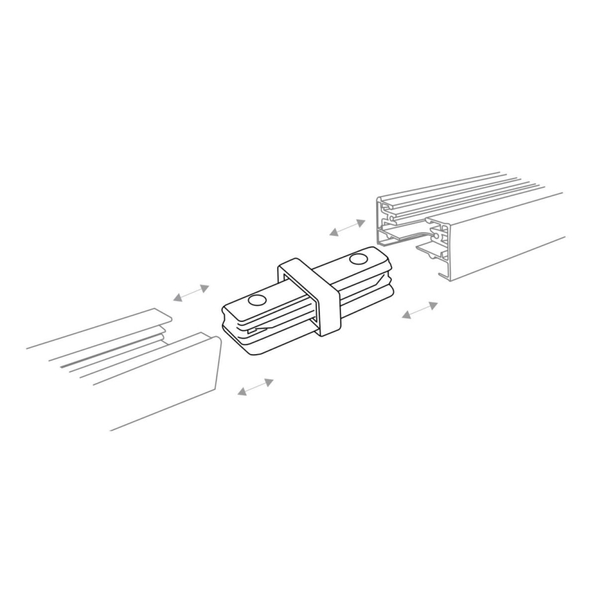 Spot pentru sistem de șină Zuma Line 6xGU10/10W/230V alb + accesorii de șină