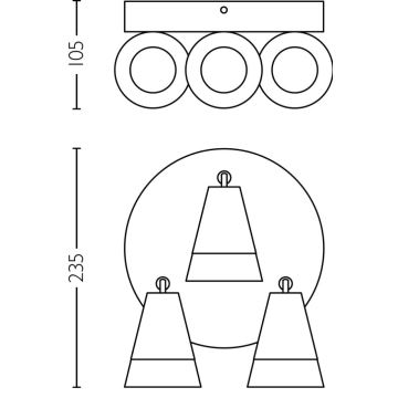 Spot Philips CLEFT 3xGU10/5W/230V