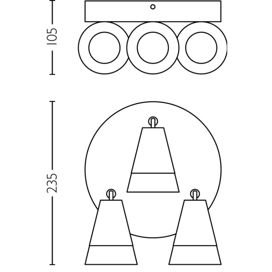 Spot Philips CLEFT 3xGU10/5W/230V