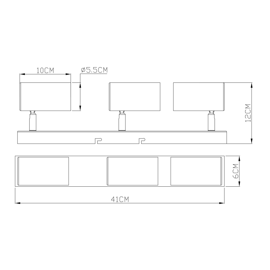 Spot 3xGU10/35W/230V gri/maro Globo