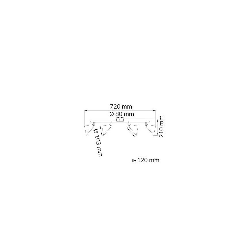 Spot Wofi 70108G GLORIA 4xE14/28W/230V