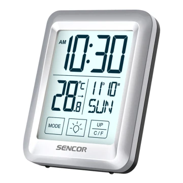 Stație meteo cu afișaj LCD și ceas deșteptător 2xAAA Sencor