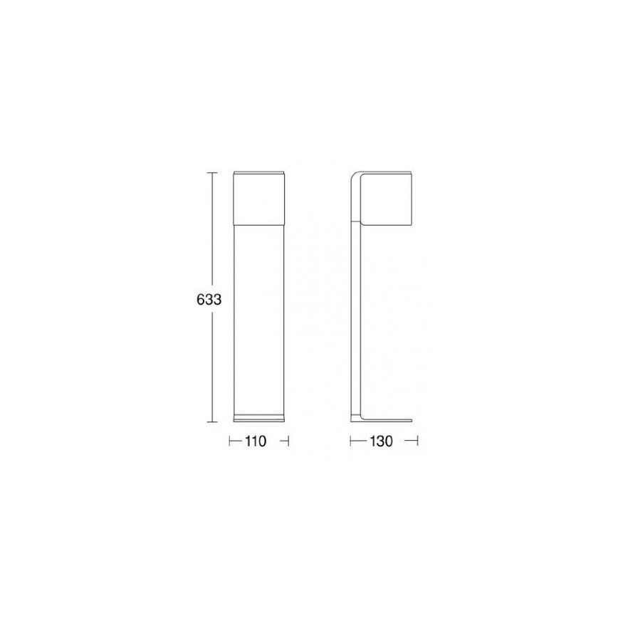 Steinel 055486 - LED Lampă exterior cu senzor CUBO LED/9,5W/230V IP44 argintiu