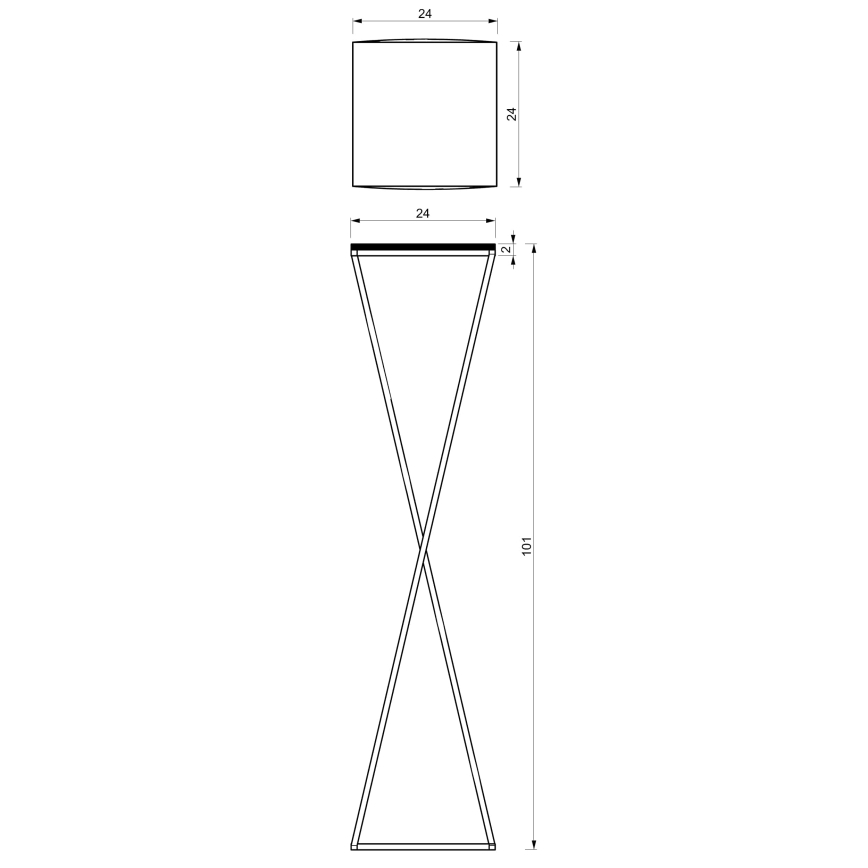 Suport de flori 100x24 cm alb