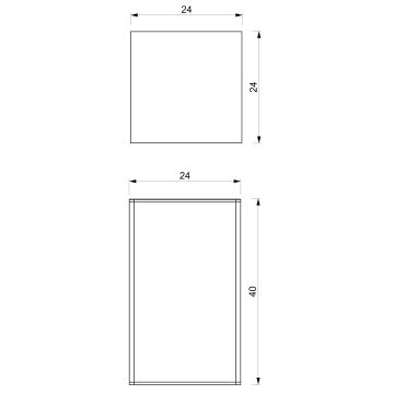 Suport de flori 40x24 cm auriu