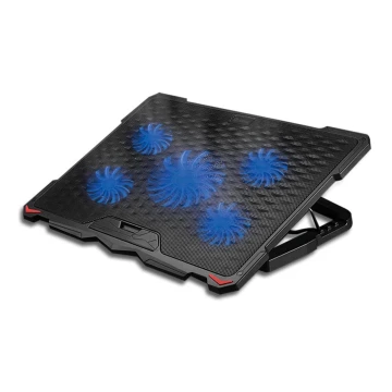 Suport de răcire pentru laptop 5x ventilator 2xUSB negru