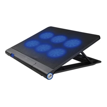 Suport de răcire pentru laptop 6x ventilator 2xUSB negru