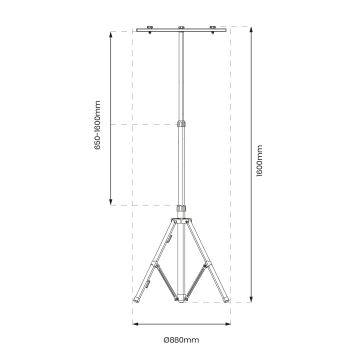 Trepied pentru proiectoare LED 1,6m