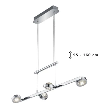 TRIO - LED Lustră pe cabllu LENTIL 8xLED/2,3W/230V