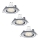 TRIO - SET 3x Lampă încastrată dimmabilă LED LED/5,5W/230V