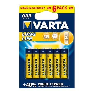 Varta 4103 - 6 buc Baterii alcaline LONGLIFE EXTRA AAA 1,5V