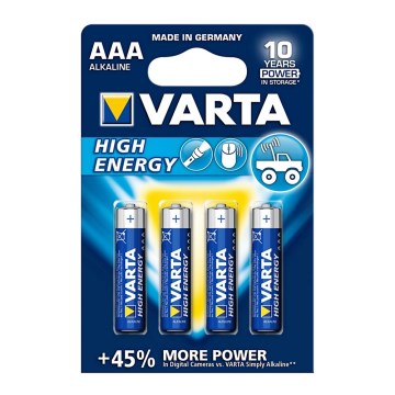 Varta 4903 - 4 buc Baterii alcaline HIGH ENERGY AAA 1,5V